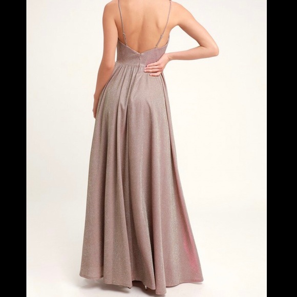 Alnair iridescent blush glitter maxi dress - Picture 4 of 7